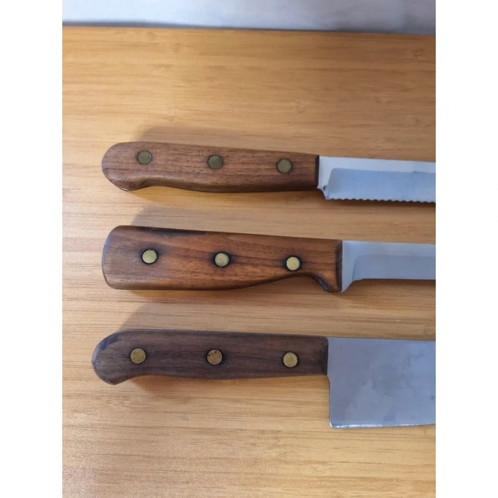 Vintage Chicago Cutlery 3pc Knife Set 42S 66S BT10 Made In The USA Lot Of 3